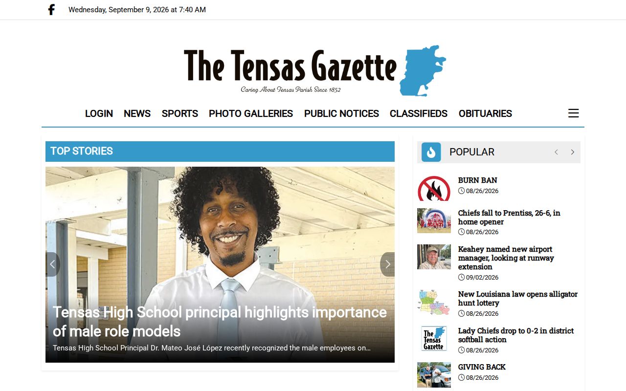 Tensas Gazette local news page used to locate periodic arrest reports